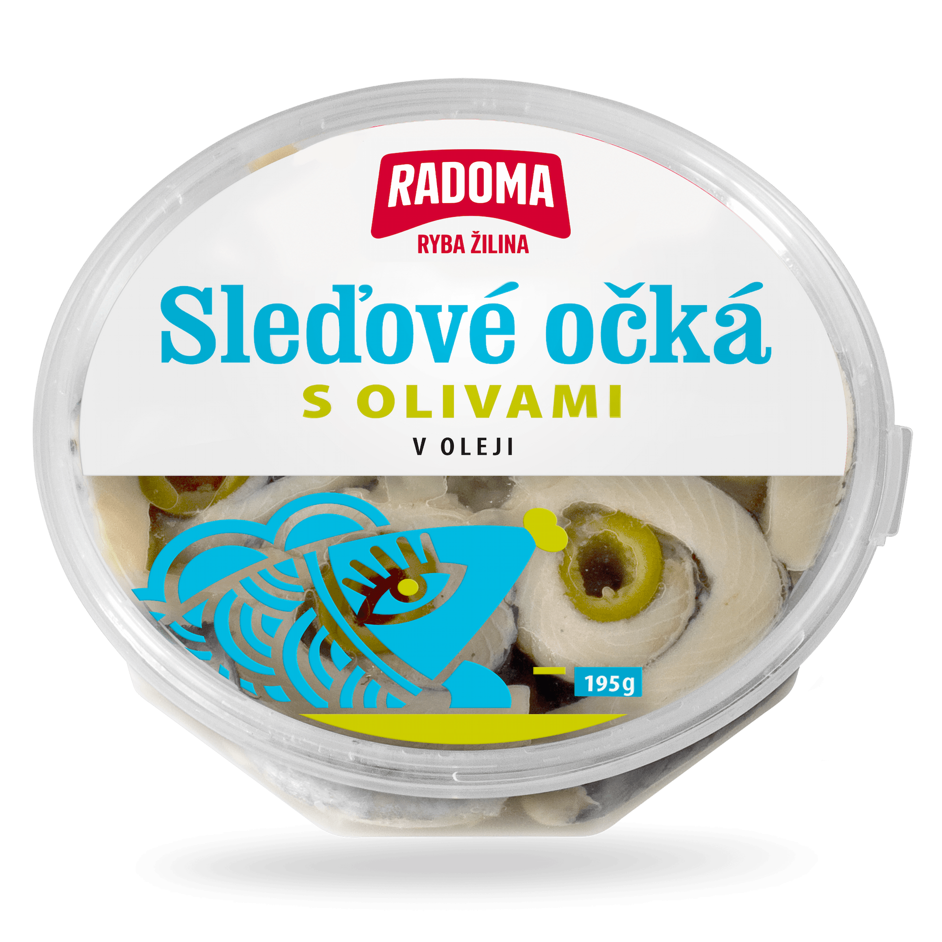 Sleďové očká v oleji s olivami 195g