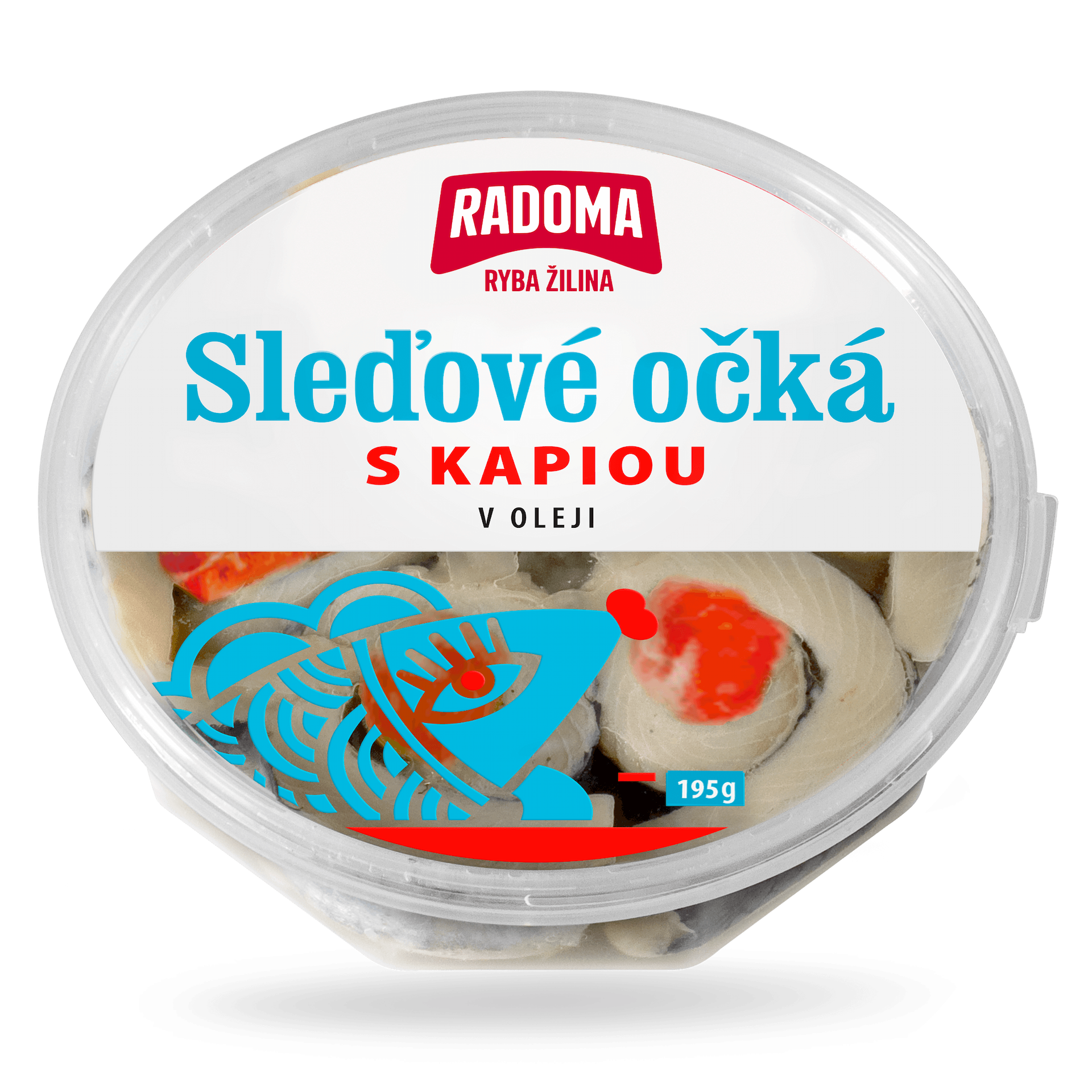 Sleďové očká v oleji s kapiou 195g