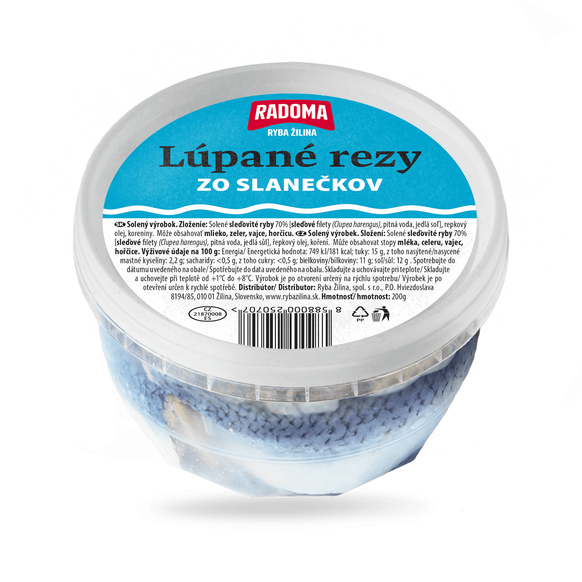 Lúpané rezy zo slanečkov 200g