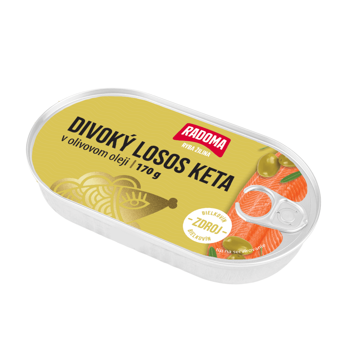 Divoký losos KETA v olivovom oleji 170g