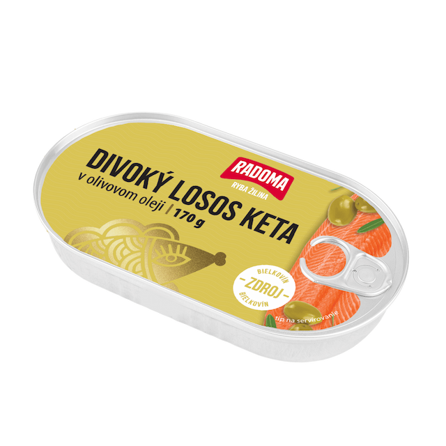 Divoký losos KETA v olivovom oleji 170g