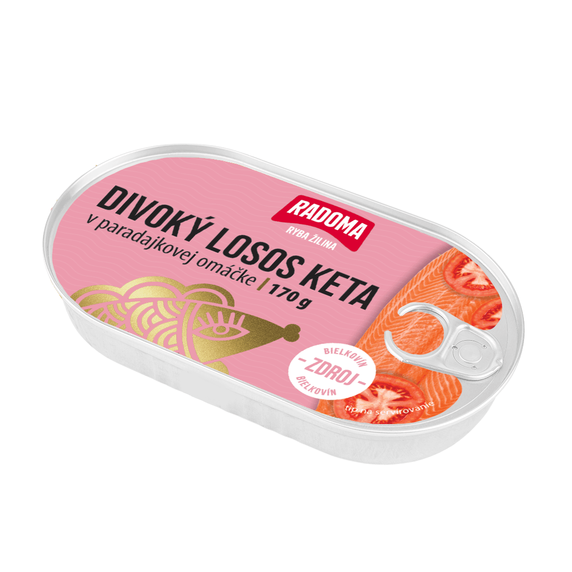 Divoký losos KETA v paradajkovej omáčke 170g