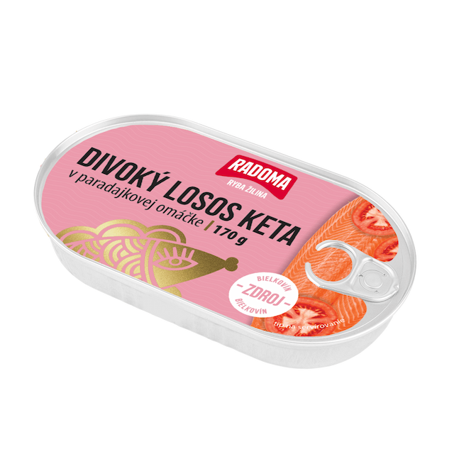 Divoký losos KETA v paradajkovej omáčke 170g