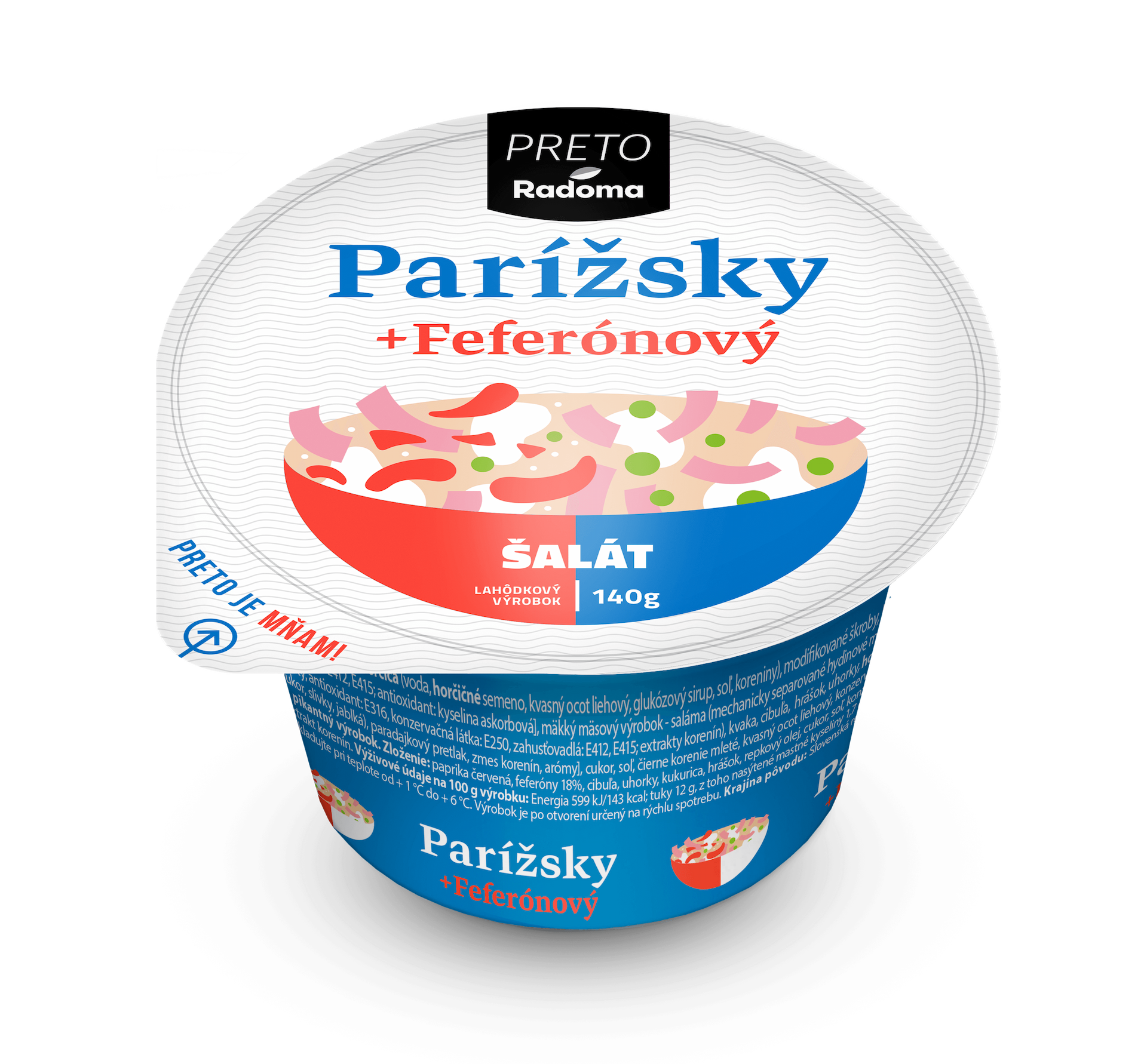 Parížsky + feferónový šalát 140g