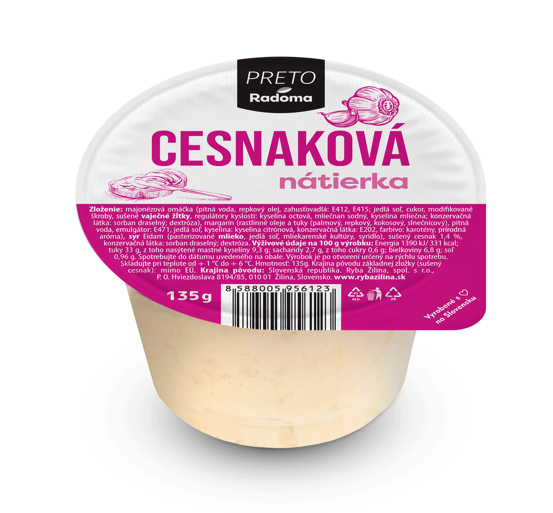 Cesnaková nátierka 135g