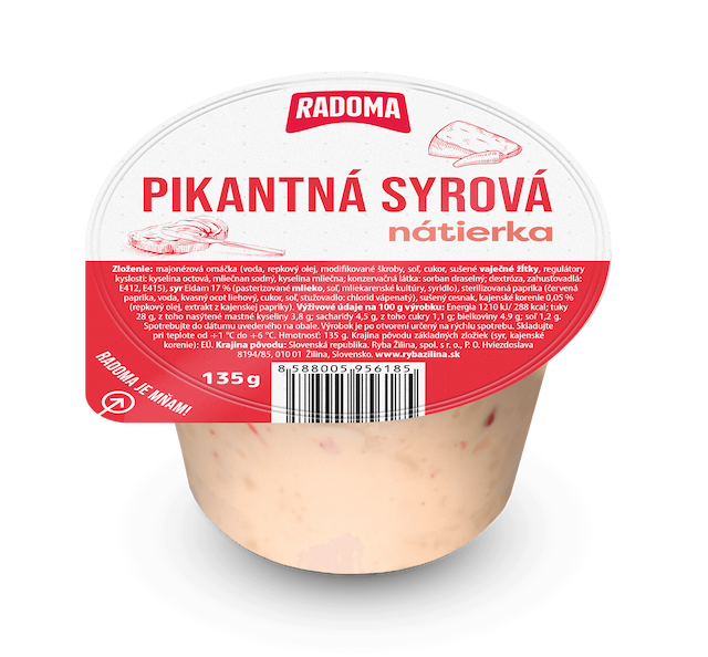 Pikantná syrová nátierka 135g