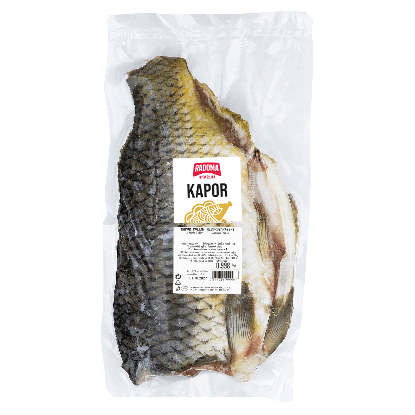 Kapor polený mrazený 1kg