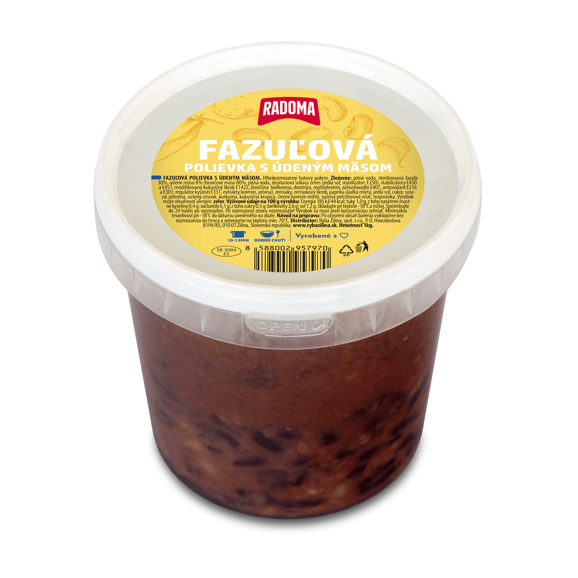  Fazuľová polievka s údeným mäsom 1kg