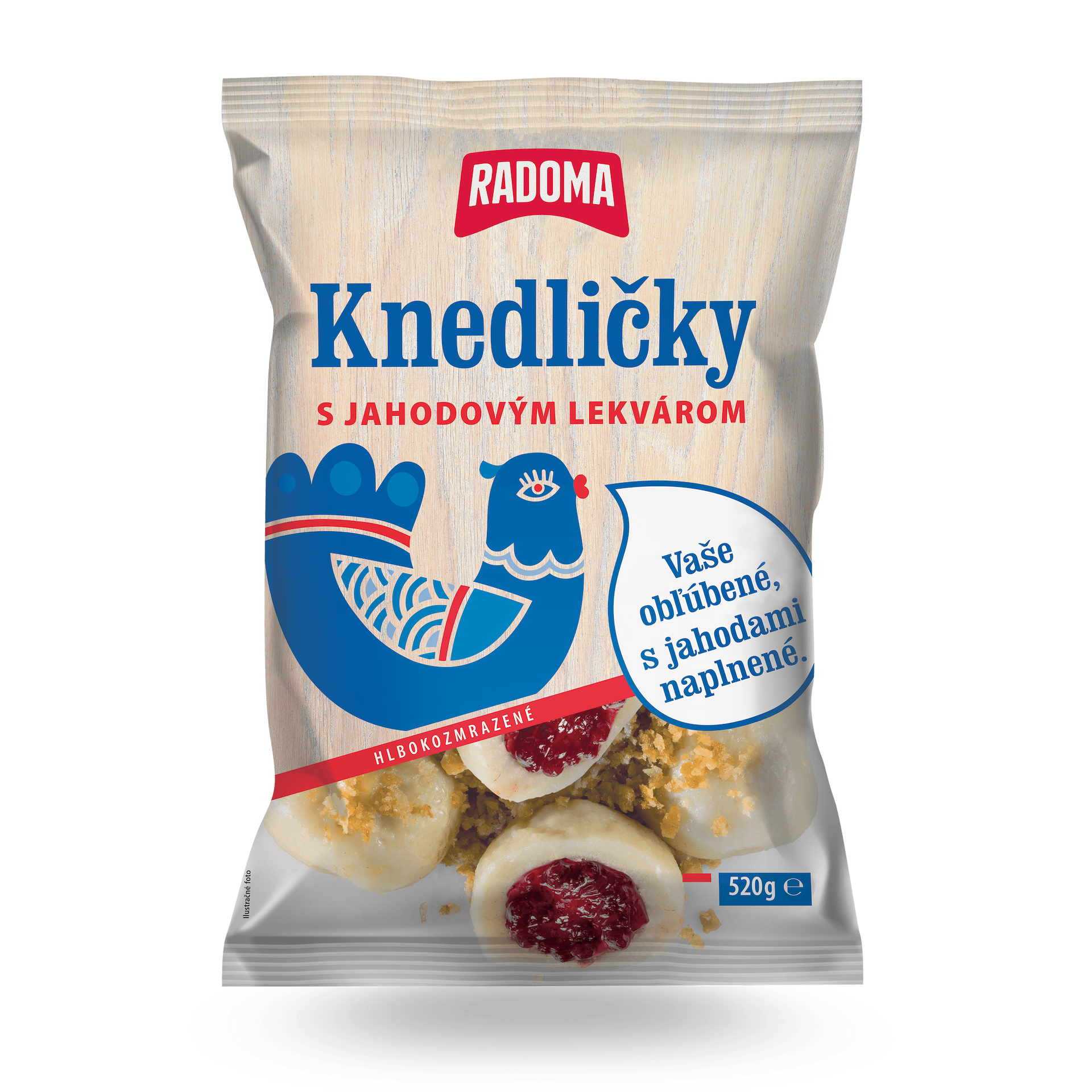 Knedličky s jahodovým lekvárom 520g