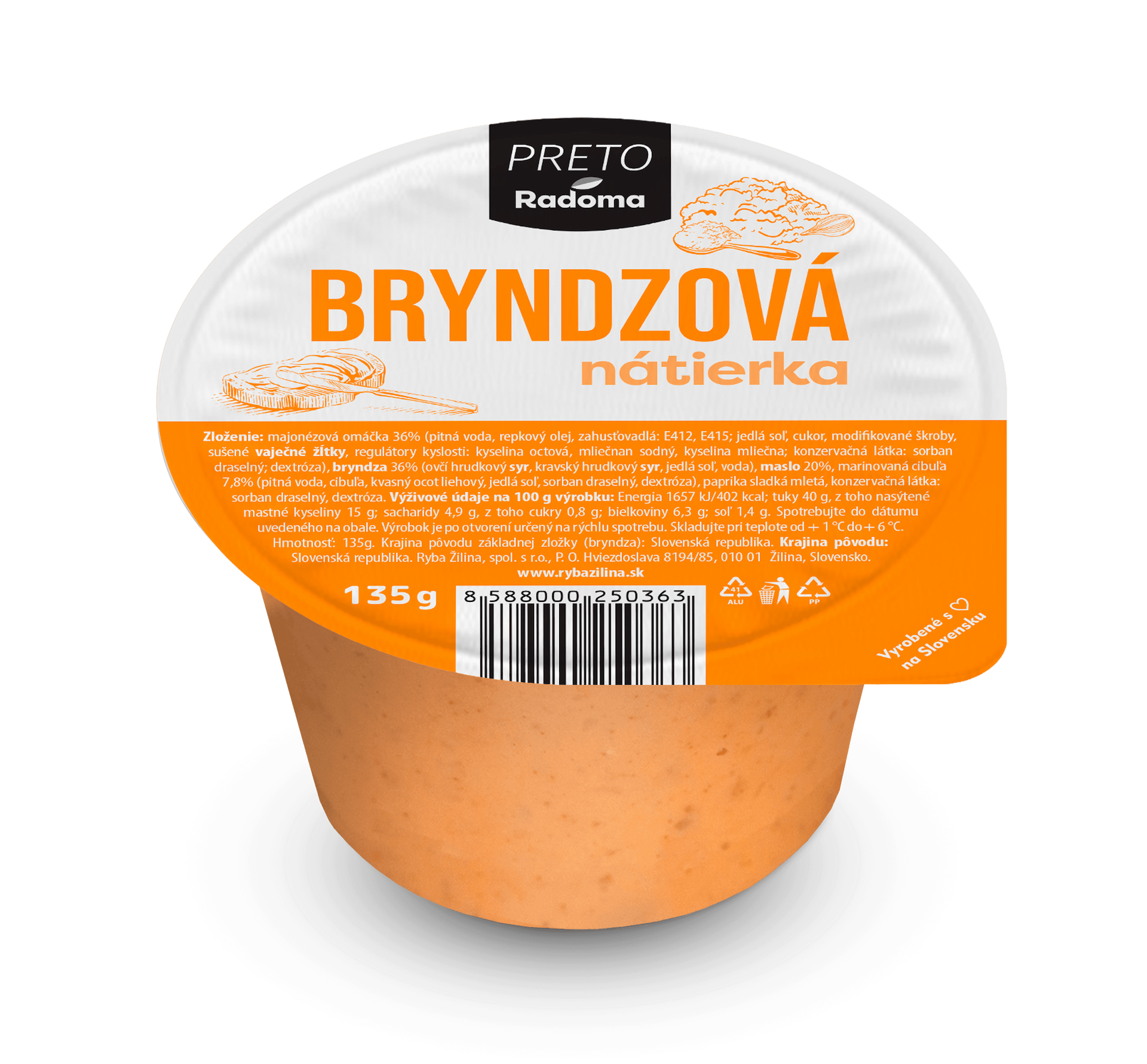 Bryndzová nátierka 135g