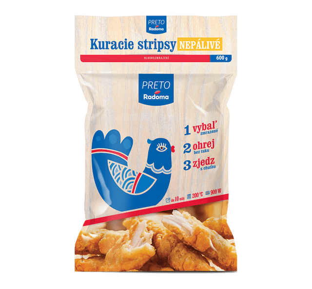 Kuracie stripsy nepálivé 600g