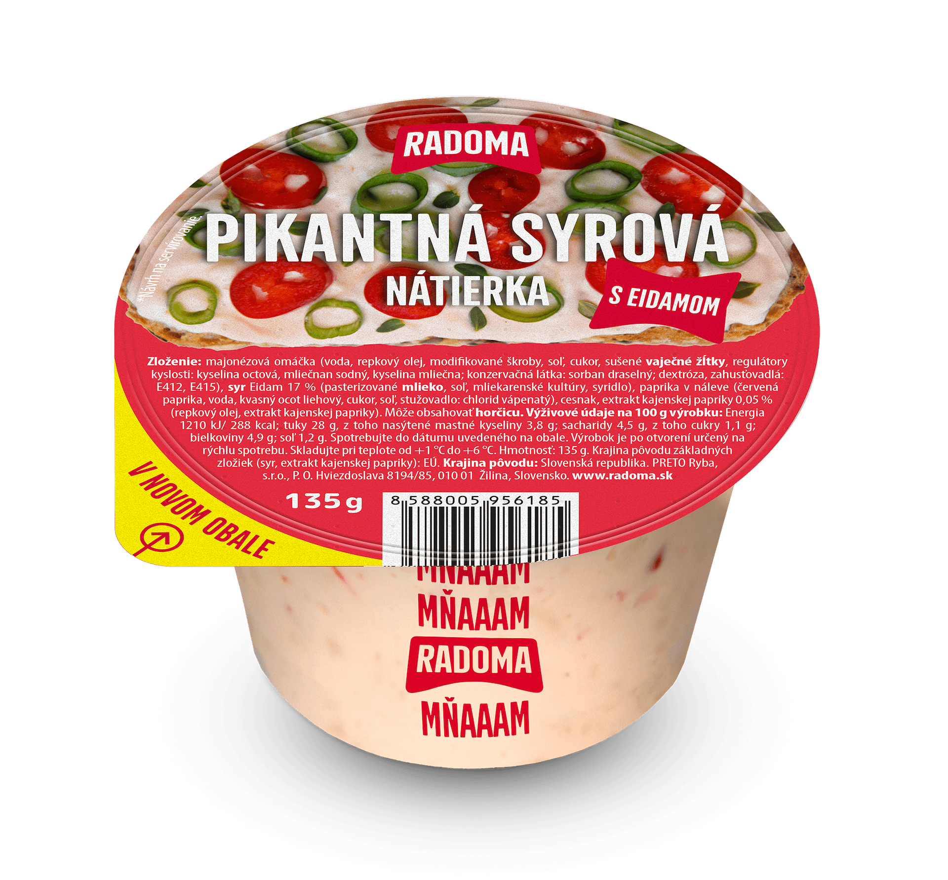 Pikantná syrová nátierka 135g